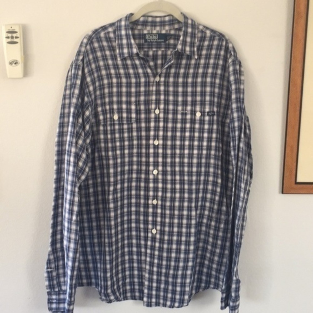 𝅺Polo by Ralph Lauren button up shirt. Large